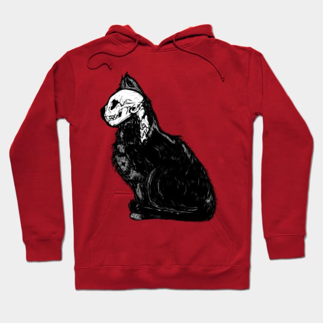 Kitty Cat Skull Hoodie by Jess Adams